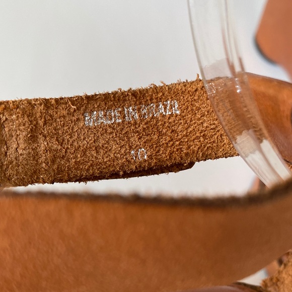 David Aaron leather strappy wedges - Picture 5 of 8